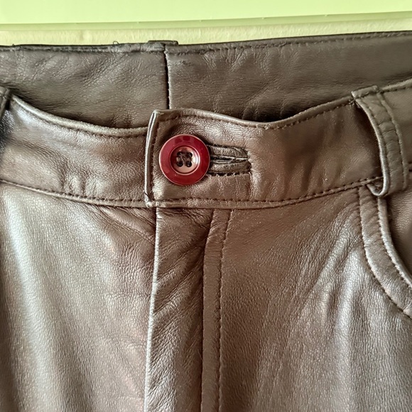 Vintage BOVINES Straight-Leg Leather Pants - Picture 5 of 11